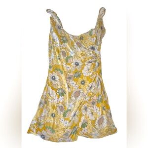 O’Neill Soft Yellow Floral Mini Dress Women’s Large